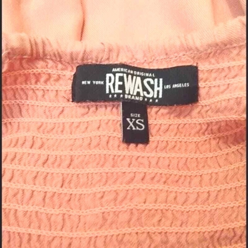 Rewash Sundress Women XS Peach Pink Molded Cup Adjustable Strap Rayon NWT Casual - Picture 8 of 9